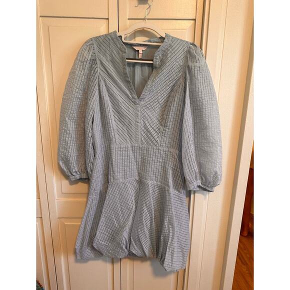 Rebecca Taylor Puff-Sleeve Bubble-Hem Dress Size 8 - Picture 4 of 10